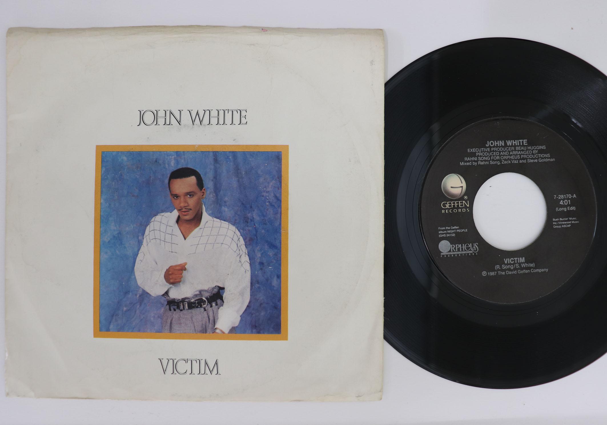 

7inch Record JOHN WHITE Victim 728170 GEFFEN 1987 US SoulFunk Used