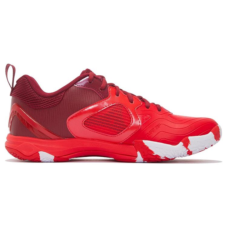 New LiNing Ranger6 LITE Cushioned Slip Resistant Abrasion Resistant Low Top Badminton Shoes Unisex Red AYTS012-2