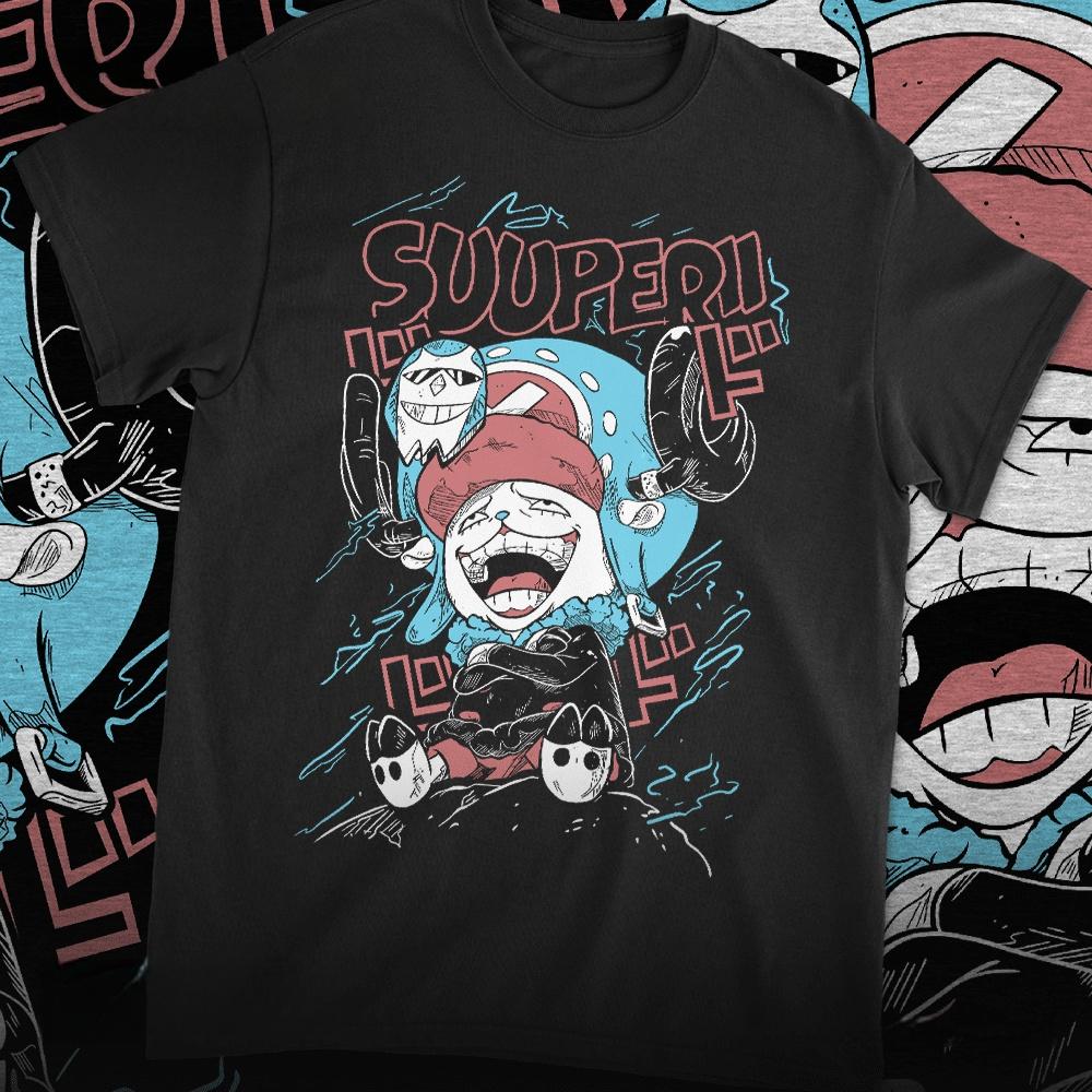 One Piece anime Chopper Graphic TShirt 100Cotton Oversized Shirt unisex Unisex Short Y2k Selling Popular Fashion Sleeve ONeck