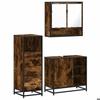 VidaXL Bathroom Furniture Set 3 Pcs Smoked Oak, Bathroom Cabinet, Toilet Storage Cabinet, 3301057