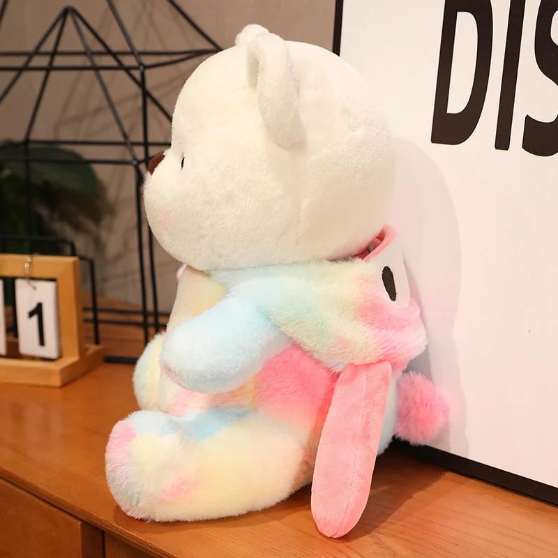 25-50 cm Kawaii Barevný medvídek Plyšové hračky Vycpané zvířátko Lina Bear Měkká panenka Pohovka Polštář Kreslený chlapec Roztomilý dárek pro výzdobu dětského pokoje