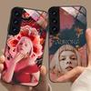 Aurora Aksnes Glass Mobile Phone Case for Samsung Galaxy S26 S25 S24 S23 S22 S21 S20 Note20 Plus FE Ultra Colorful Cover