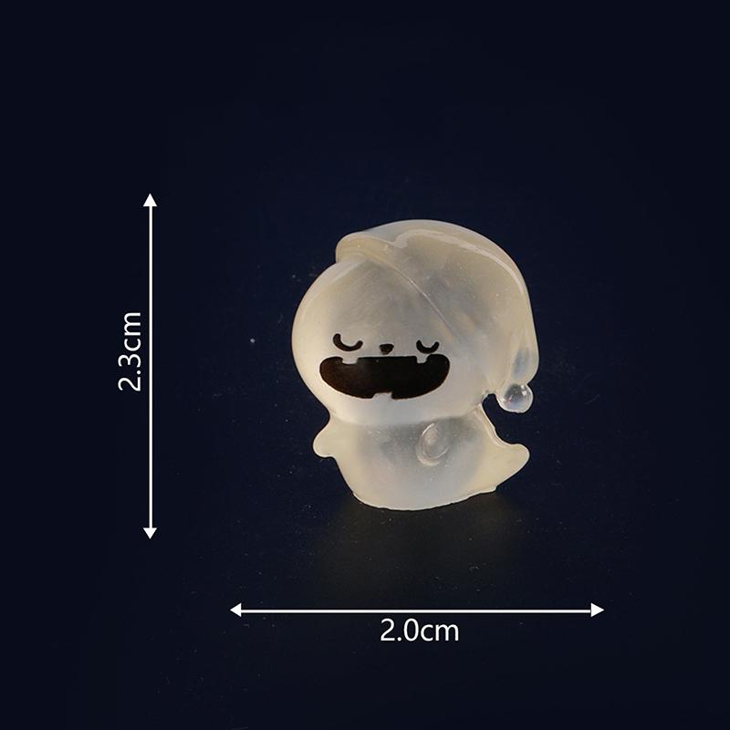 Cartoon Noctilucent Halloween Pumpkin Ghost Small Ornaments Creative Resin Crafts Creative Model DIY Home Decoration Accessories