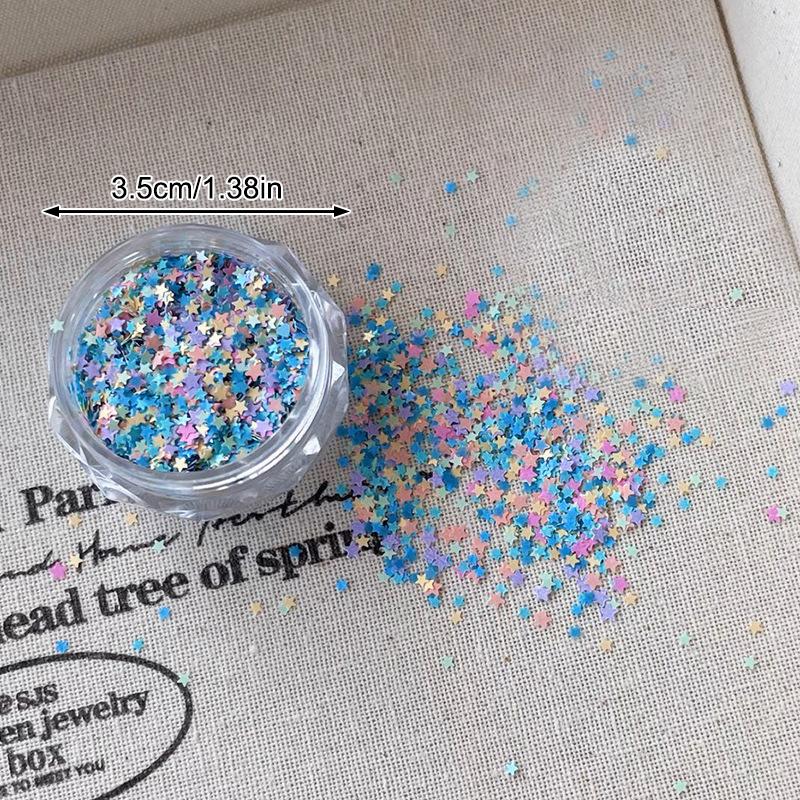 1Box Colorful Star Sequin Nail Art Glitter Powder Ultrathin Aurora Sparkle Magic Mirror Manicure Tools for Decorations