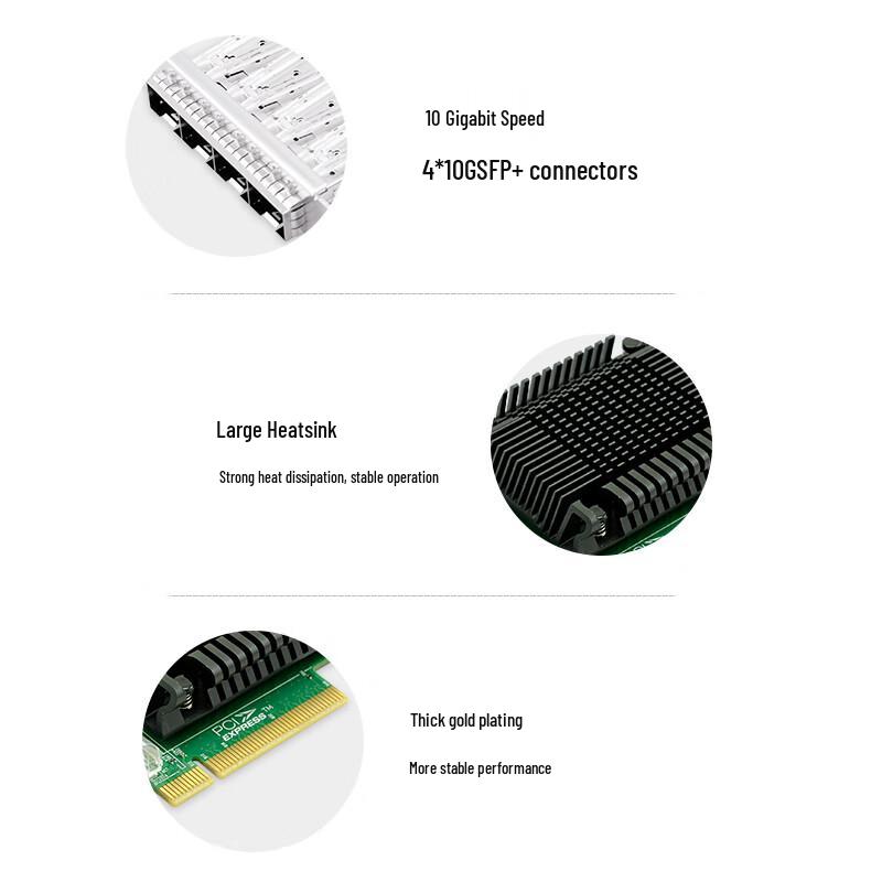 LR-LINK LRES1030PF-4SFP+ 10G PCIe Fiber Network Card (CN version)