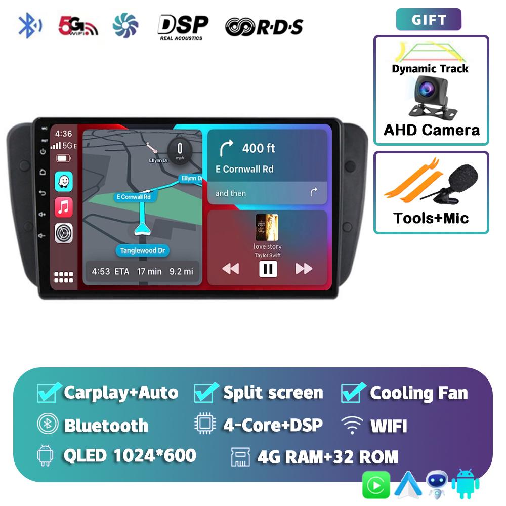 Android 14 Carplay Auto For Seat Ibiza MK4 6J SportCoupe Ecomotive Cupra 2009 - 2016 Car Radio Multimedia Player Stereo WiFi+4G