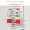 No-Drill Wall-Mounted Pegboard: Customizable Storage Hooks & Baskets Display for Home or Study Room.