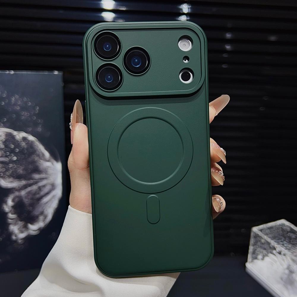 Full Camera Lens Protection Matte Soft Case For iPhone 17 16 15 14 Plus 13 12 11 Pro Max For Magsafe Magnetic Shockproof Cover