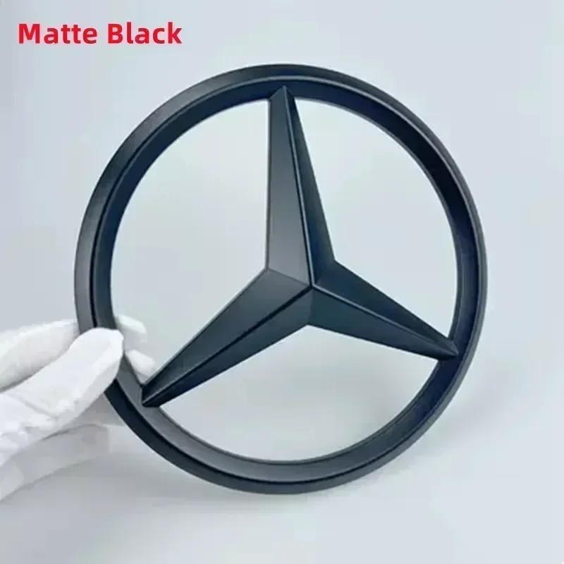 

Car Sticker For Mercedes Benz 18.8cm ABS Car Front Grille Emblem Badge Cover For Mercedes Benz W164 W214 W213 W205 W210 W211 W21 18.8CM матовий чорний колір