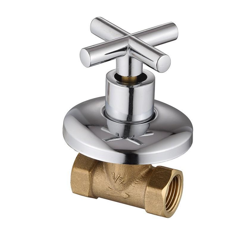 1Pcs Copper Bathtub Faucet Valve 1/2'' 3/4'' Bathroom Shower Cold Water Tap Valve Single Handle Concealed Angle Valve Accessory