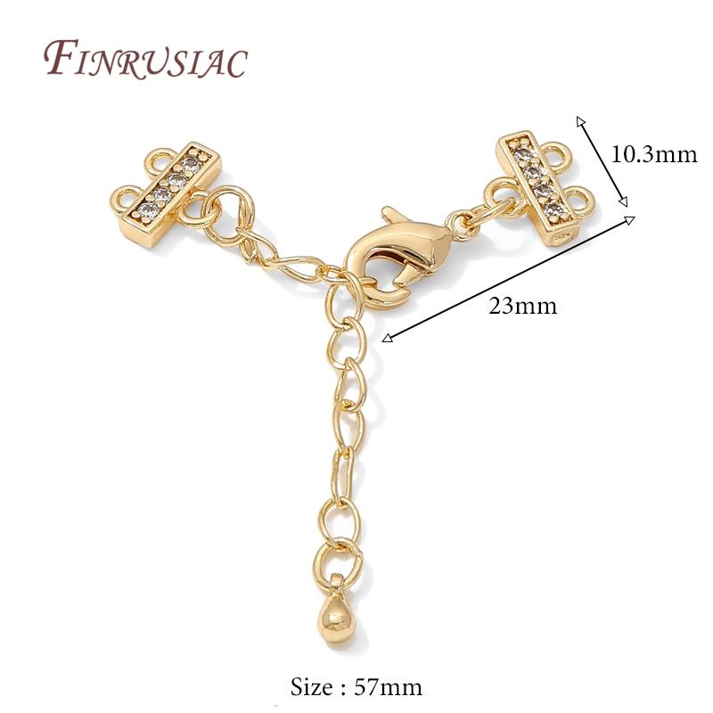 18K Gold Plated Brass Chains Extender For Jewellery,DIY 2-5 Rows Pearl Necklaces Making Accessories,Chain Connector For Jewelry