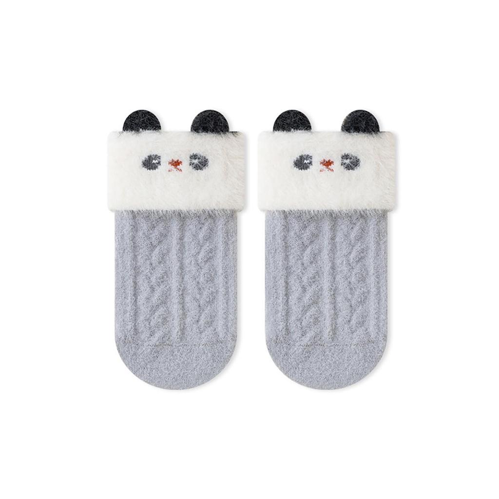 Cute Animal Baby Winter Socks Mink Fur Warm Mid Tube Socks For Newborn Boy Girl Plush Thermal Sock