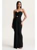 2026 Spring Elegant Sleeveless Pleated Bandeau Evening Gown