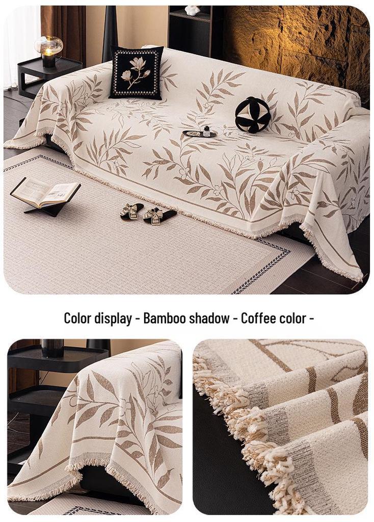 Chenille All-Season Universal Sofa Cover - Anti-Scratch, One-Piece Full Cover Blanket Cushion