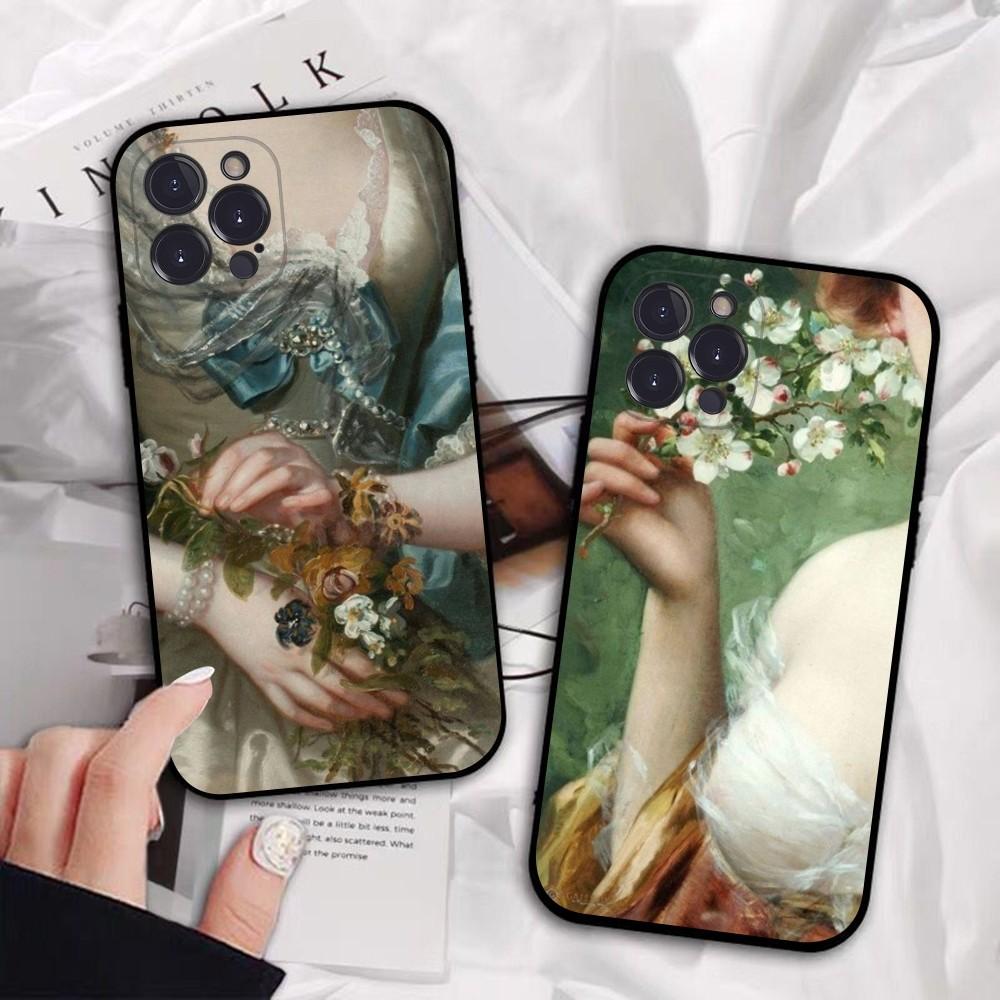 Renaissance Art Phone Case For IPhone 16 15 14 13 12 Mini 11 Pro XS Max X XR SE 6 7 8 Plus Soft Silicone Cover