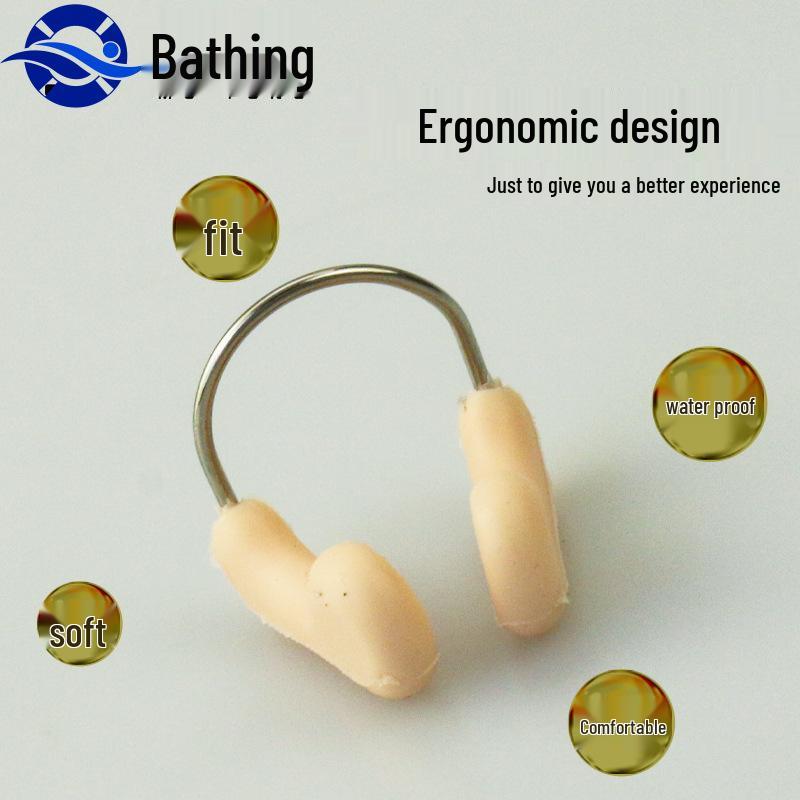 Non-Slip Silicone Swimming Nose Clip: Anti-Choking, Steel Wire, Coach Recommended