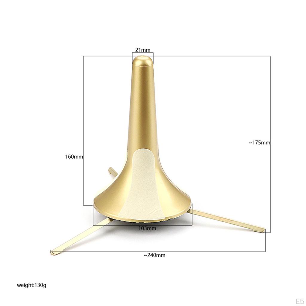 Trumpet Stand Foldable Lightweight Portable Compact Orchestral Instrument Support with 3 Metal Legs