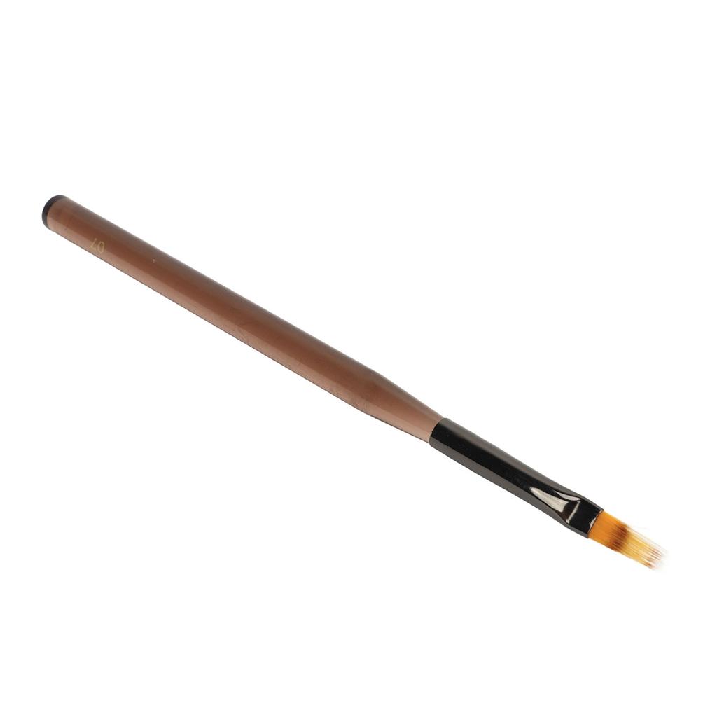 Nail Drawing Pen Nylon Flat Painting Nail Tool Fingernail Extension Gel Brush Brown Transparent Pen