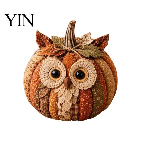 Basteln für den Familienabend Tier Kürbis Patchwork-Set, DIY Fuchs Katze Eule Nähen Halloween Filzmaterialien Niedliches Bastelset Erwachsene, Herbstdekoration für Zuhause
