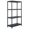 Vidaxl Warehouse Shelving, 5 Pcs, Black, 60X30X138 Cm, Plastic
