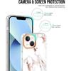 BAISRKE Compatible with iPhone 13 Case,Clear Case with Marble,for Girly Women,Shockproof Marble Pattern Hard Back Cover for iPhone 13 Case 6.1 inch