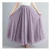Long A-line Skirt In Cotton and Linen with Elastic Waist In Pure Color for Summer and Autumn