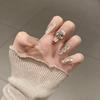Verlaufende Bernstein-Goldfolie Abnehmbare Nagelsticker - Herbst/Winter-Kollektion