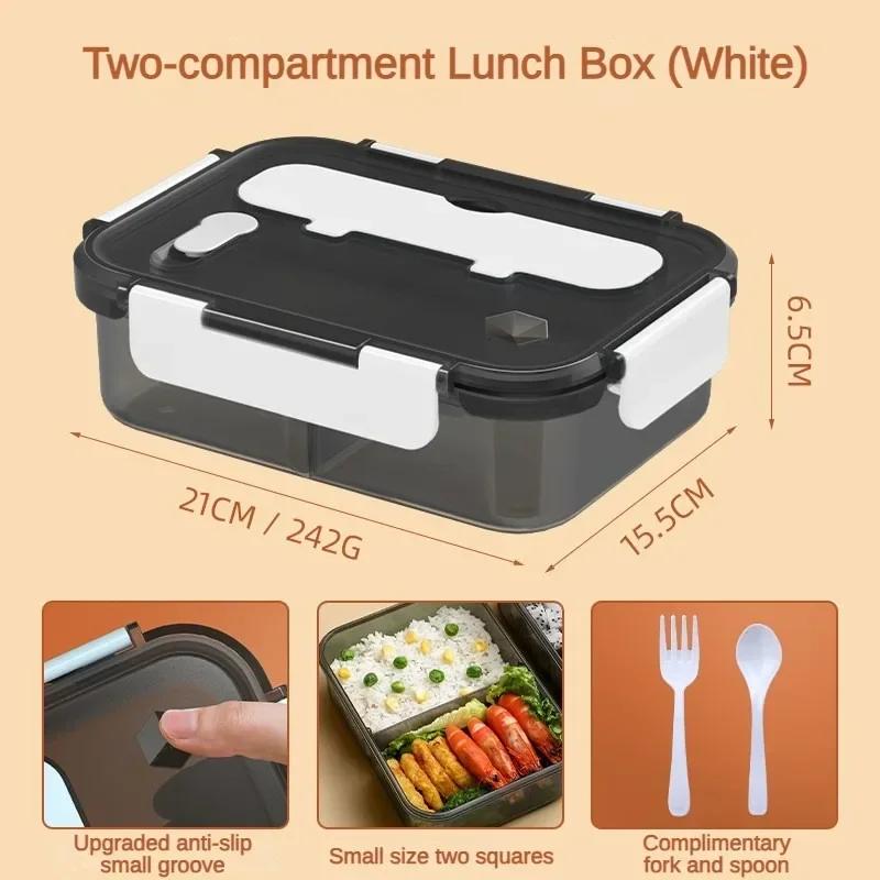 Compartment 1500ML Portable Lunch Box Kids Students Office Bento Box with Fork and Spoon Microwave Food Storage Container