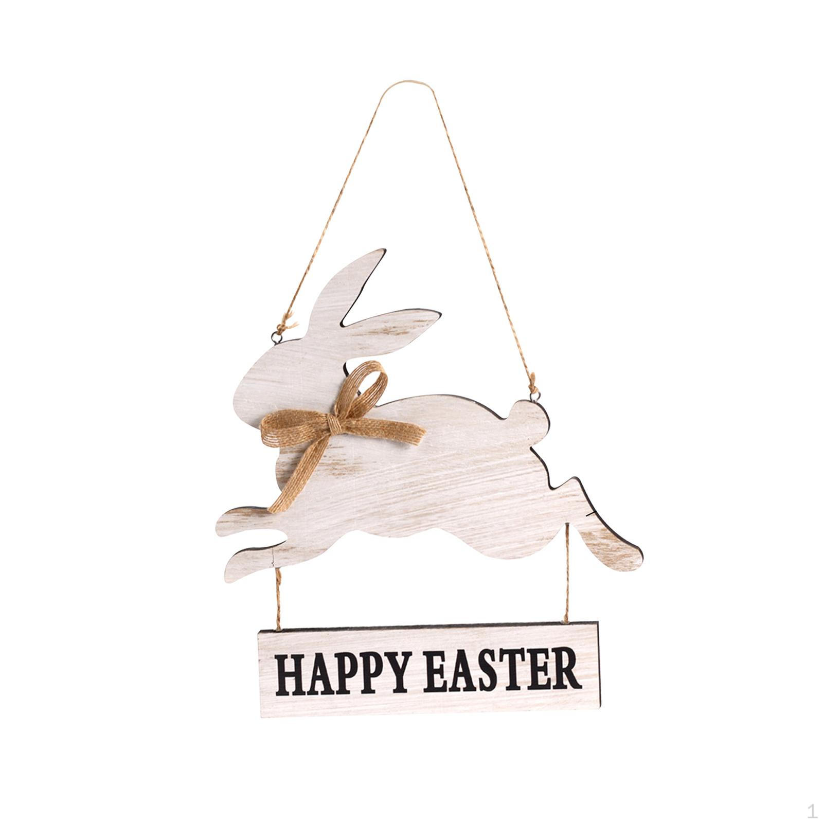 

Happy Easter Hanging Sign Plaque for Photo Props Yard Window Decoration
