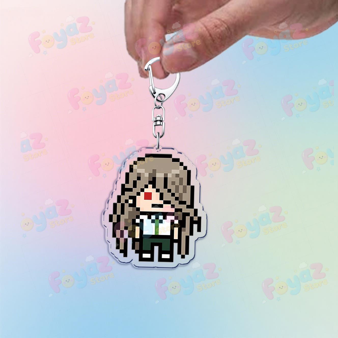 

Cute Animal Chibi Keychains for Accessories Bag Charm Pixel Art Style Game Keyrings Jewelry Friends Birthday Gifts