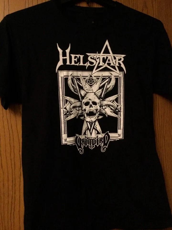 Новая футболка Helstar Band Vampire Boy Классическая черная Унисекс S-5XL UU179 S