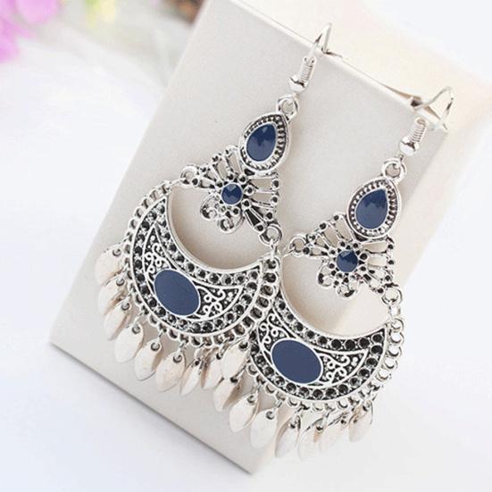 Fashion Women Dangle Hollow Charm Hook Earrings Wedding Jewelry Gift Bohemia