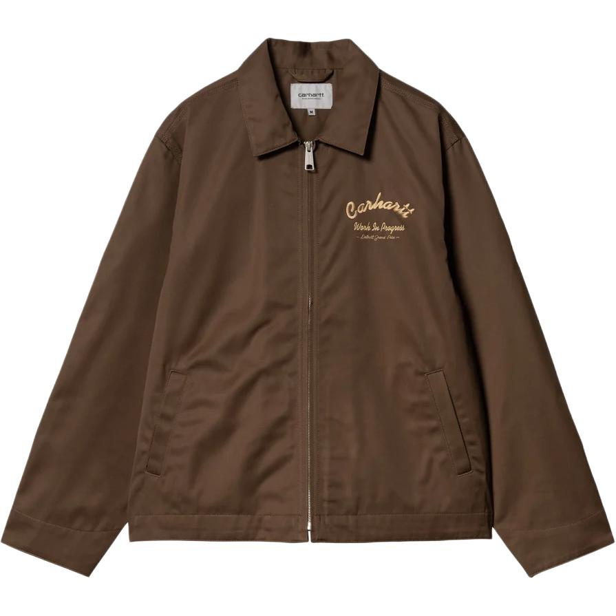 Carhartt WIP Giacca Modulo Racer con Ricamo Posteriore a Motivo Collo con Zip Manica Lunga Giacca da Uomo I034517-2X0-01