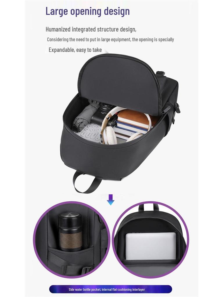 Herrryggsäck med stor kapacitet, lättviktig, vattenavvisande, för affärsresor