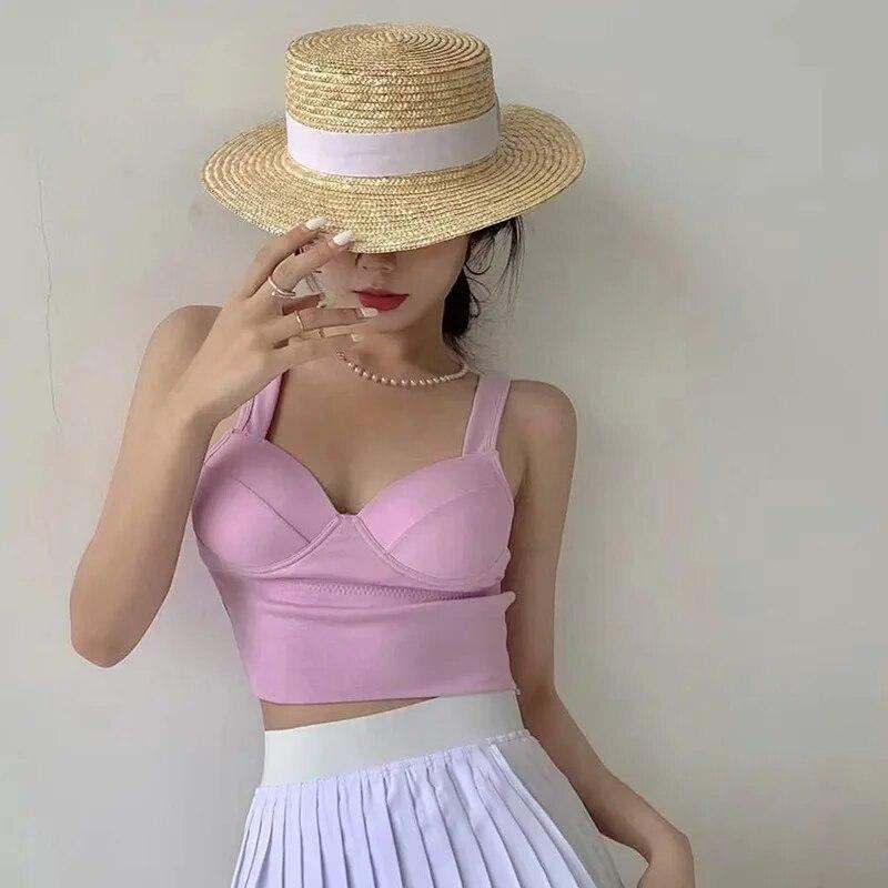 

Базовая рубашка, приталенная повседневная майка с v-образным вырезом, базовая майка без косточек, однотонные топы без рукавов для женщин