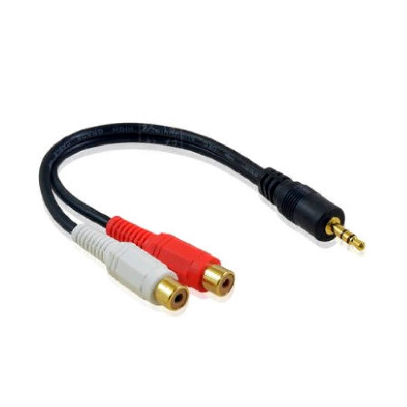 3.5mm To Dual RCA Audio Cable - 1-to-2 Female Connector