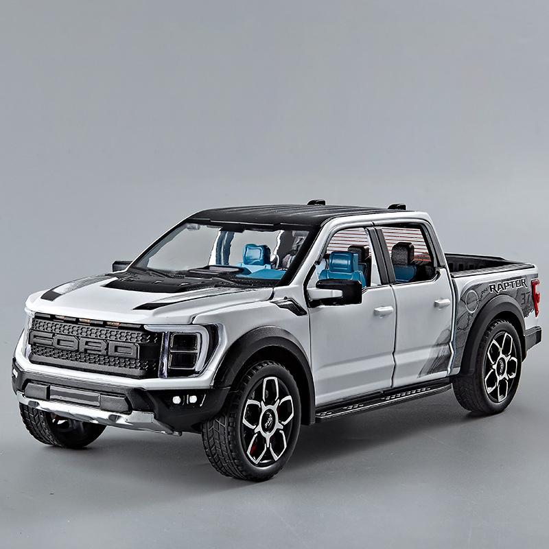 

1:20 Форд Раптор F150 Внедорожный Пикап Металлический Литой Модель Автомобиля Настольный Дисплей Украшения Подарки на День Святого Валентина Другу