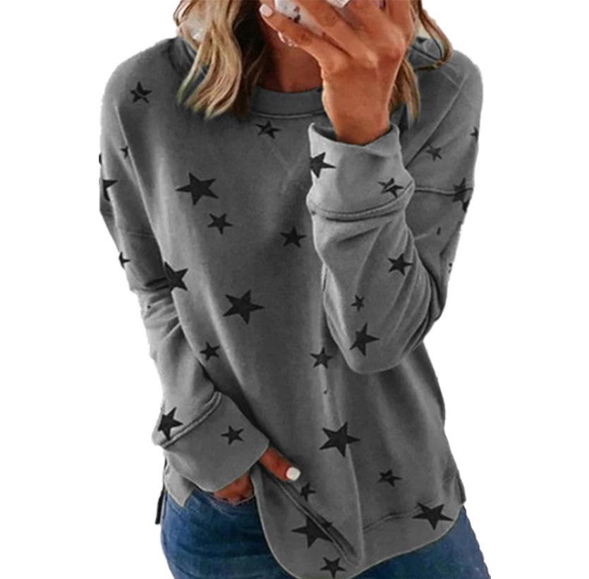2025 Women's Loose Plus Size Long Sleeve Printed Hoodie - Autumn/Winter Fashion
