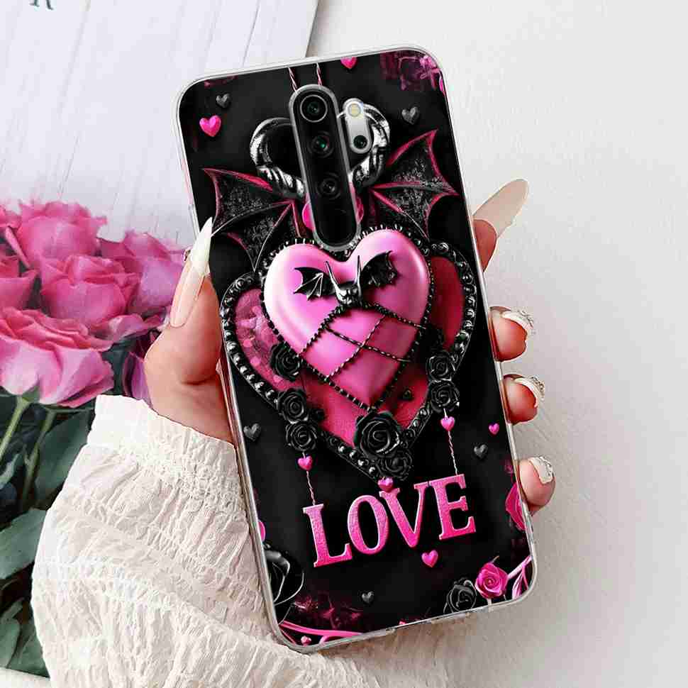 For Xiaomi Redmi Note 8 Pro 6.53" Case Luxury Flower Bow Soft Silicone TPU Cover For Redmi Note8 Pro note 8pro Shockproof Shell