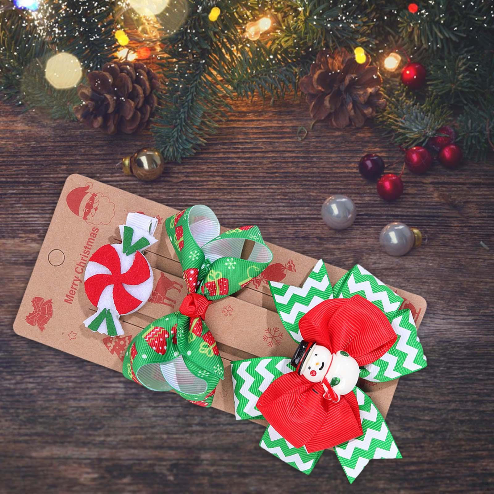 

3 шт., рождественские заколки для волос, заколки, аксессуары, детская шпилька для девочек, Рождество для клуба