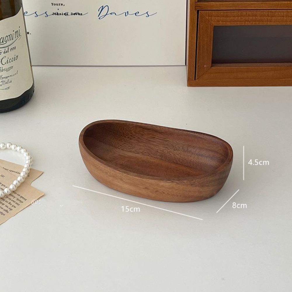 

Ореховый поднос для хранения мелочей S/M/L Органайзер для ключей в прихожей Ретро шкатулка для хранения ювелирных изделий S-15cm