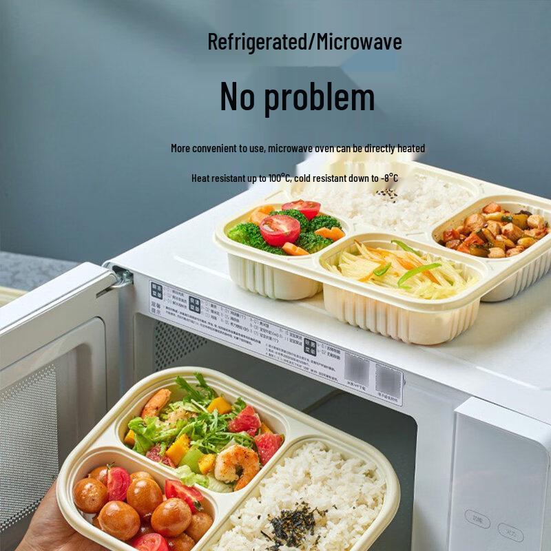 Deshangyuan Disposable Degradable Compartment Takeout Boxes