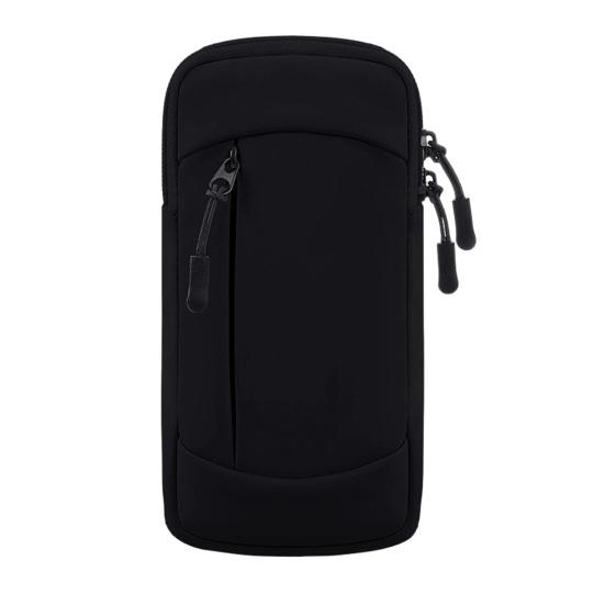 

Phone Arm Bag with Two Layer Large Capacity Running Armband Lightweight Comfort Fit Secure Phone Pocket for Sports Fitness