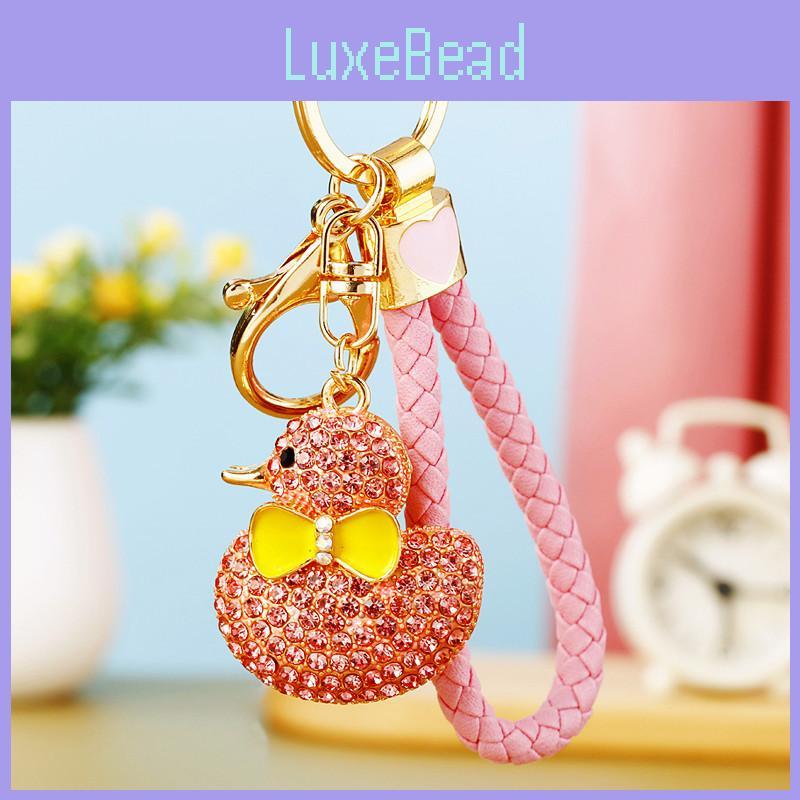 Adorable Diamond Encrusted Yellow Duck Car Keychain Gift For Women Stylish Accessory