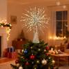 Glitter Xmas Tree Topper Gold/Silver Christmas Decorations Durable Christmas Tree Star Topper