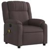 VidaXL Reclining Massage Armchair Dark Brown Fabric 373553