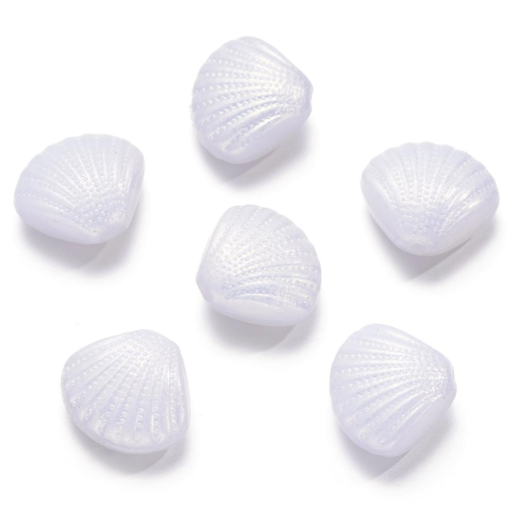10-20pcs/lot Acrylic Pearl Colored Shell Shape Beads Bracelet Necklace Loose Spacer Beads For DIY Jewellry Handmade Findings