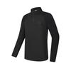FILA Golf Series Comfortable Solid Color Pullover Stand Collar Long Sleeve T-Shirt Men Tops Deep-Black A11M515216F-BK