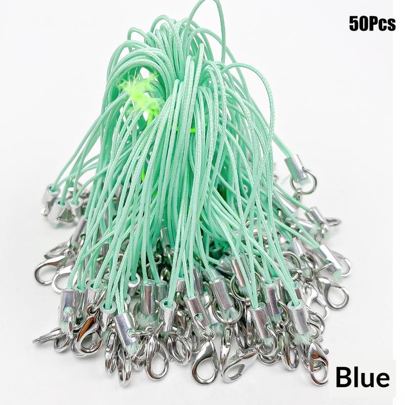 50Pcs Polyester Cord Lobster Clasp Cell Phone Lanyard Cords For Keychain Crafts Handmade Phone Rope Toys Diy Jewelry Making