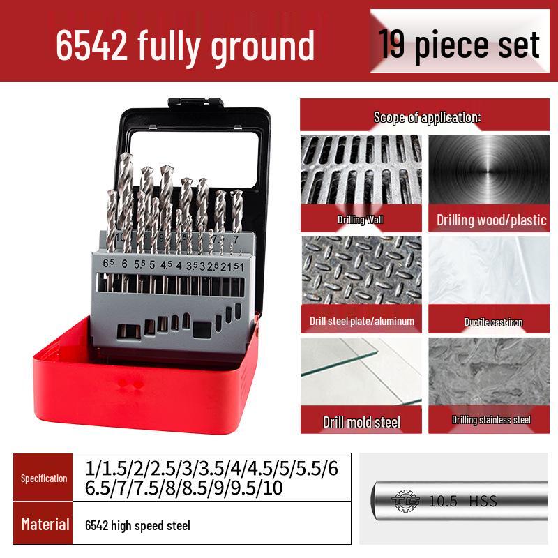 Tiangong Cobalt Twist Drill Bit Set for Stainless Steel, Mold Steel, and Cast Iron Drilling